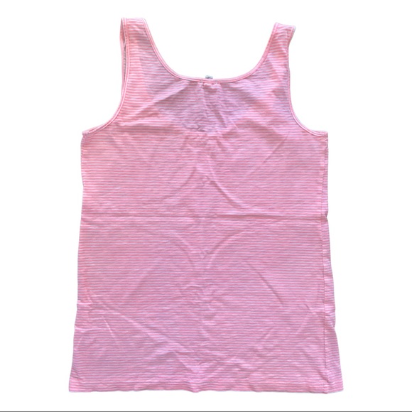 J.Crew stripe tank top neon orange and white Small - Picture 2 of 3